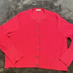 J. Crew Re-Imagined Pink Pink!! Cardigan Size XXL